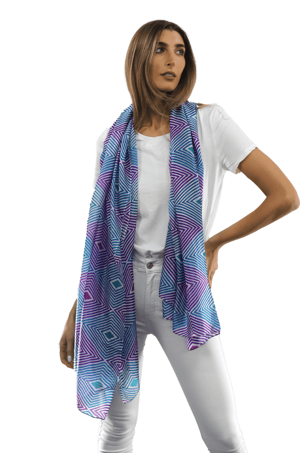 la fiorentina Geometric Diamond Silk Scarf