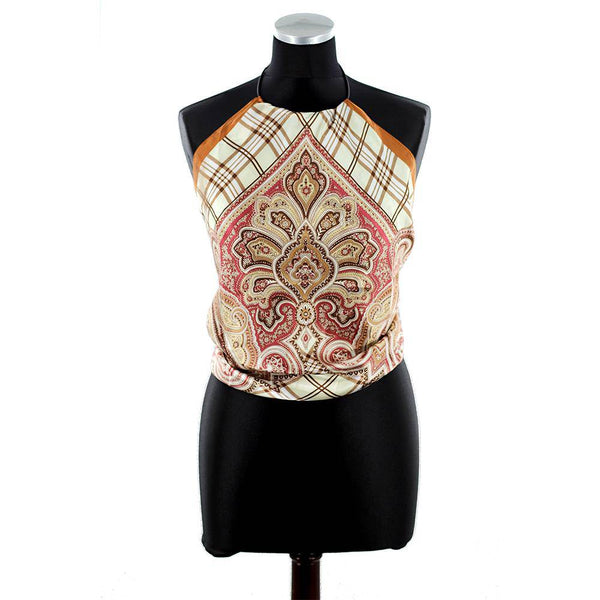 la fiorentina Halter Top Scarf - Light Brown