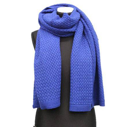 la fiorentina Jacquard Solid Oversized Scarf - Blue