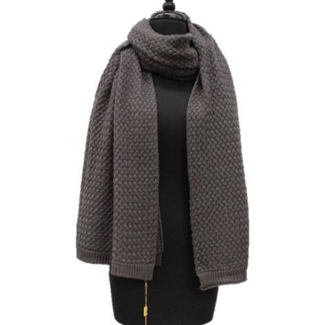 la fiorentina Jacquard Solid Oversized Scarf - Grey