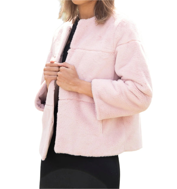 la fiorentina La Fiorentina | Faux Fur Jacket | Pink
