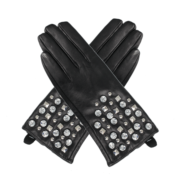 la fiorentina Leather Glove with Multi Jewels