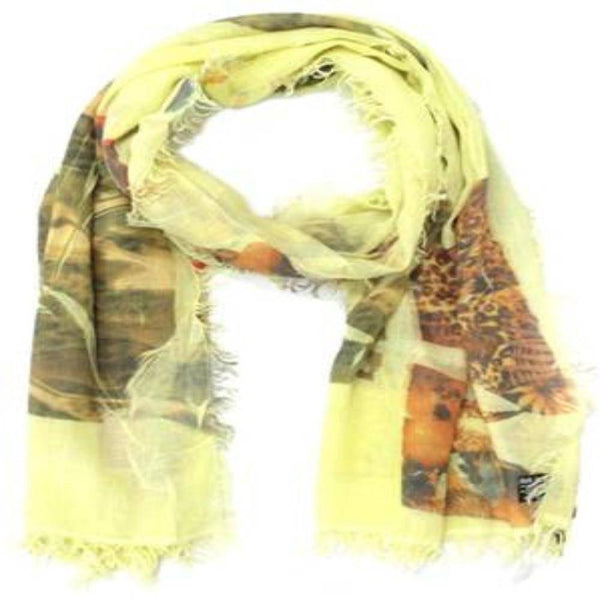 la fiorentina Leopard/Floral Print Scarf
