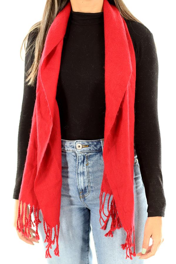 la fiorentina Lightweight Acrylic Scarf - Red