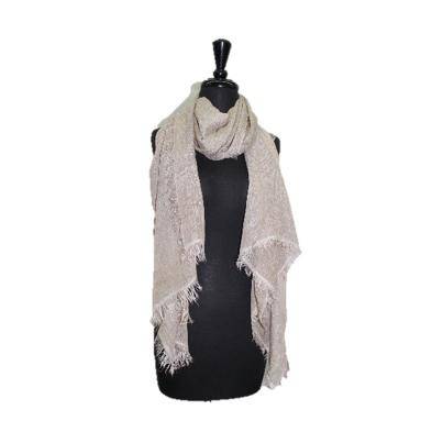 la fiorentina Lurex Frayed Edge Scarf - Light Pink