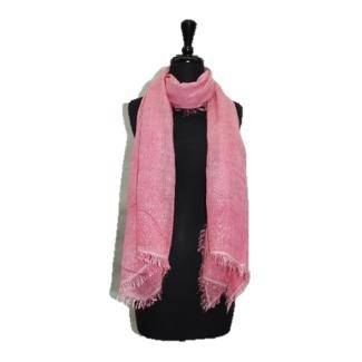 la fiorentina Lurex Frayed Edge Scarf - Watermelon