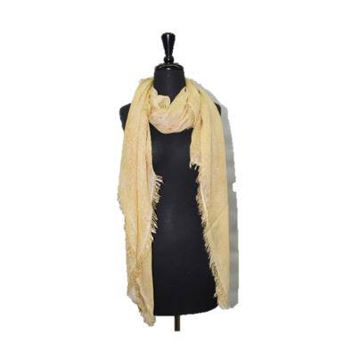 la fiorentina Lurex Frayed Edge Scarf - Yellow