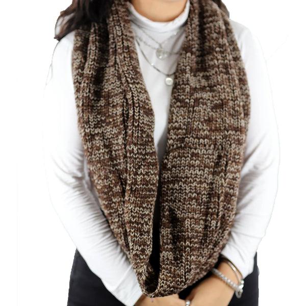 La Fiorentina Marled Yarn Snood - Brown