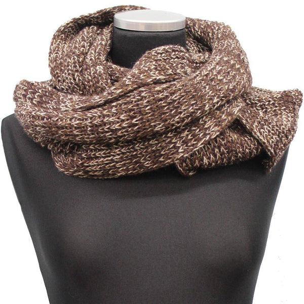 La Fiorentina Marled Yarn Snood - Brown