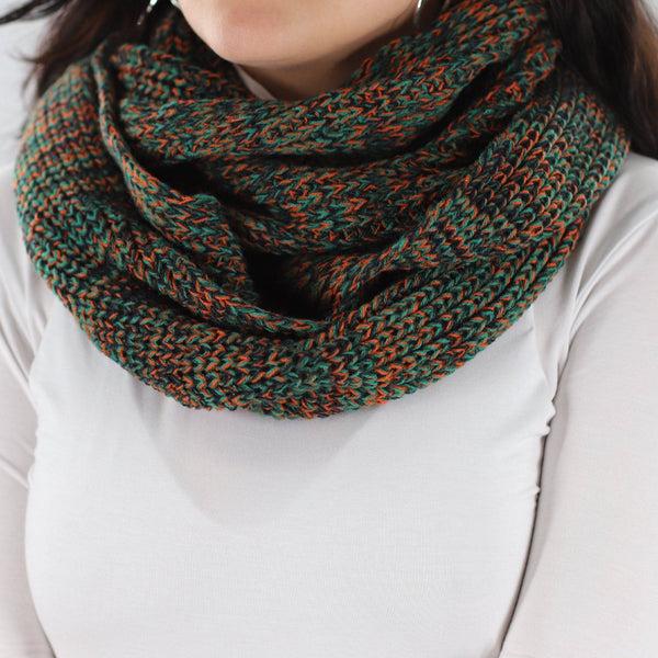 la fiorentina Marled Yarn Snood - Green