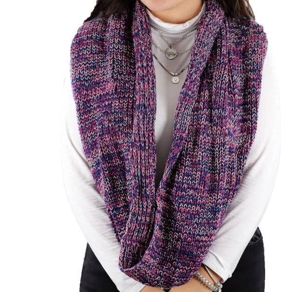 La Fiorentina Marled Yarn Snood - Purple