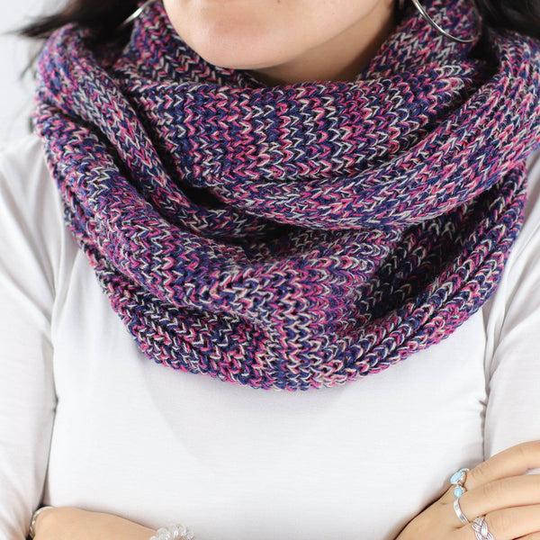 la fiorentina Marled Yarn Snood - Purple