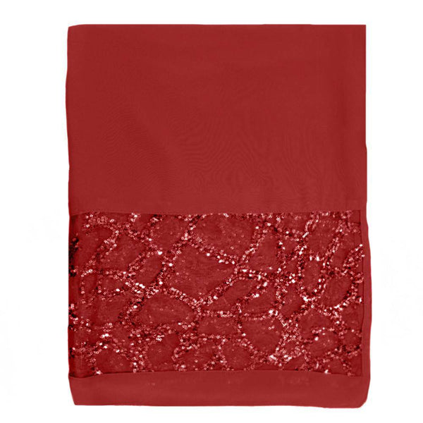 la fiorentina Mesh & Sequin Evening Wrap - Burgundy