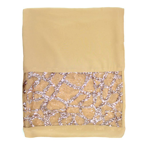 la fiorentina Mesh & Sequin Evening Wrap - Champagne