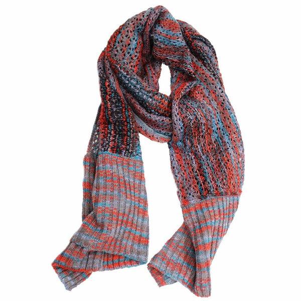 La Fiorentina Multicolor Marble Knit Scarf