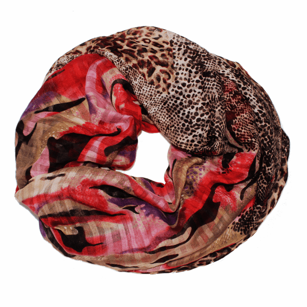 La Fiorentina Ombre Abstract Animal Print Scarf