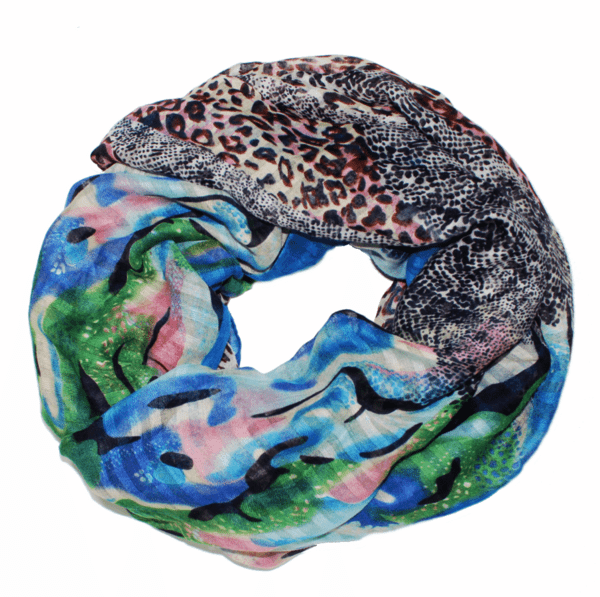 la fiorentina Ombre Abstract Animal Print Scarf