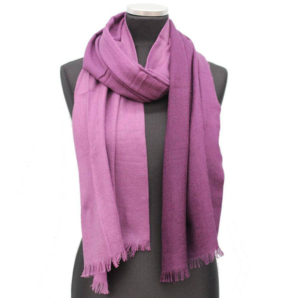La Fiorentina Ombre Cashmere Blend Scarf - Deep Plum