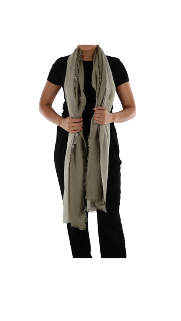 La Fiorentina Ombre Scarf With Frayed Border