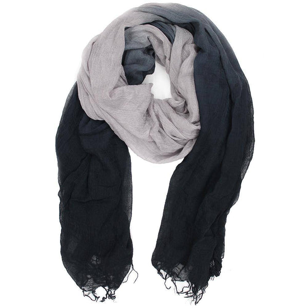 la fiorentina Ombre shaded Shawl - Black/Light Grey
