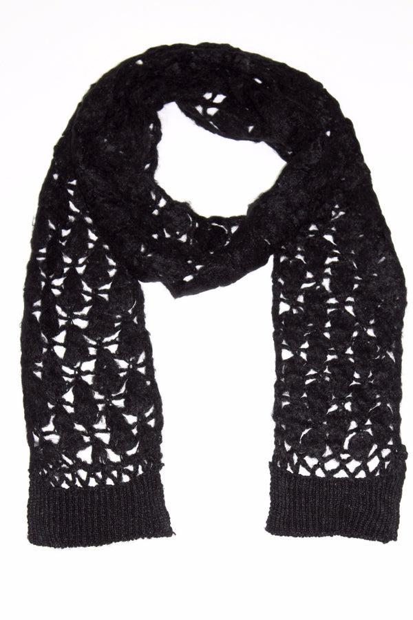 La Fiorentina Open Knit Crochet Set - Black