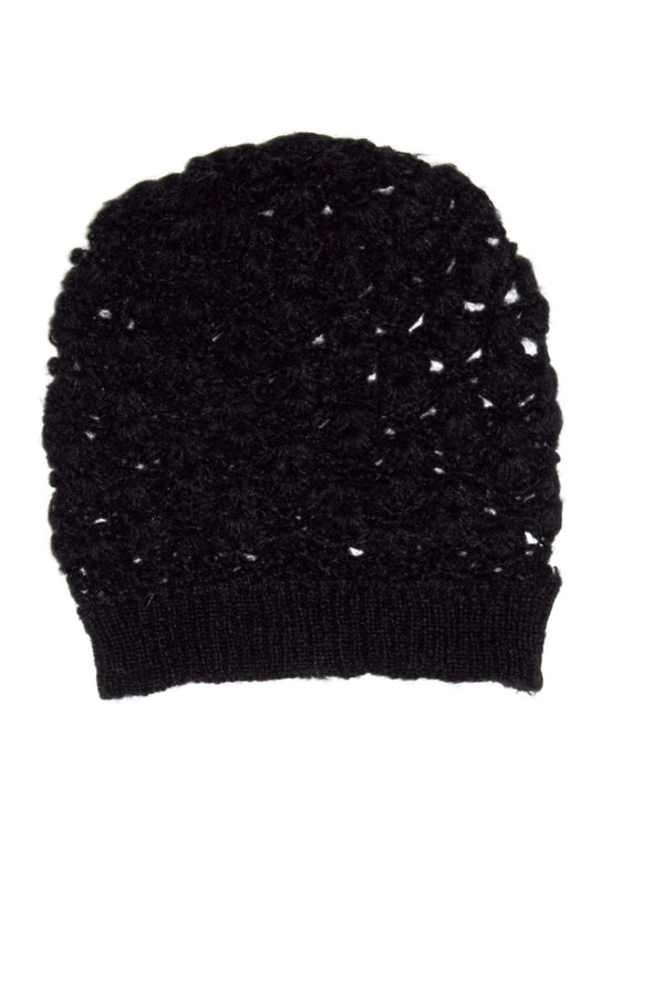 La Fiorentina Open Knit Crochet Set - Black