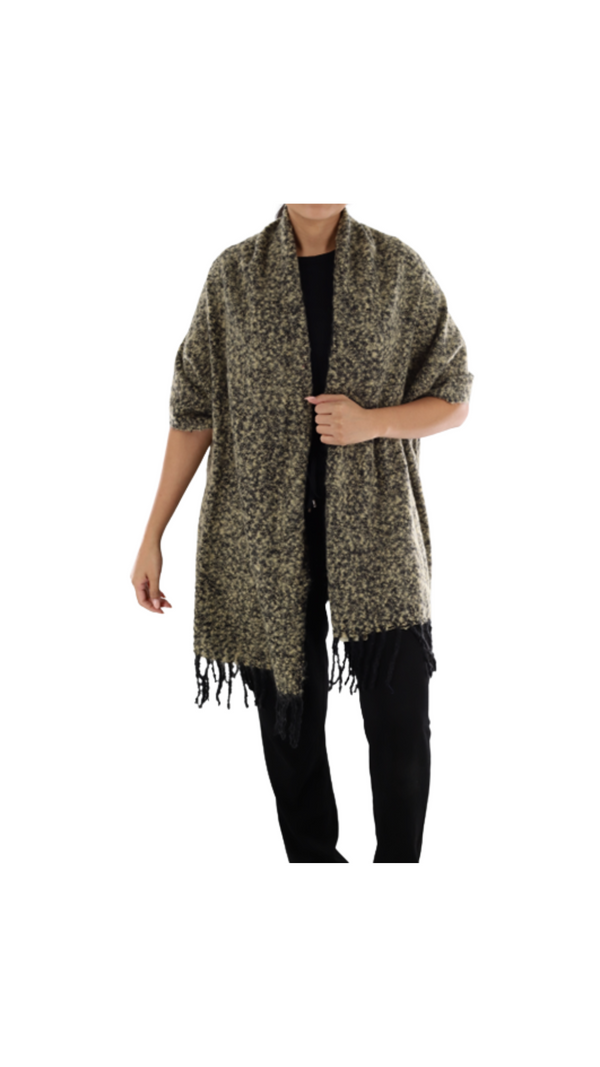 La Fiorentina Oversized Scarf With Fringe