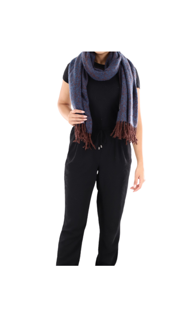 La Fiorentina Oversized Scarf With Fringe