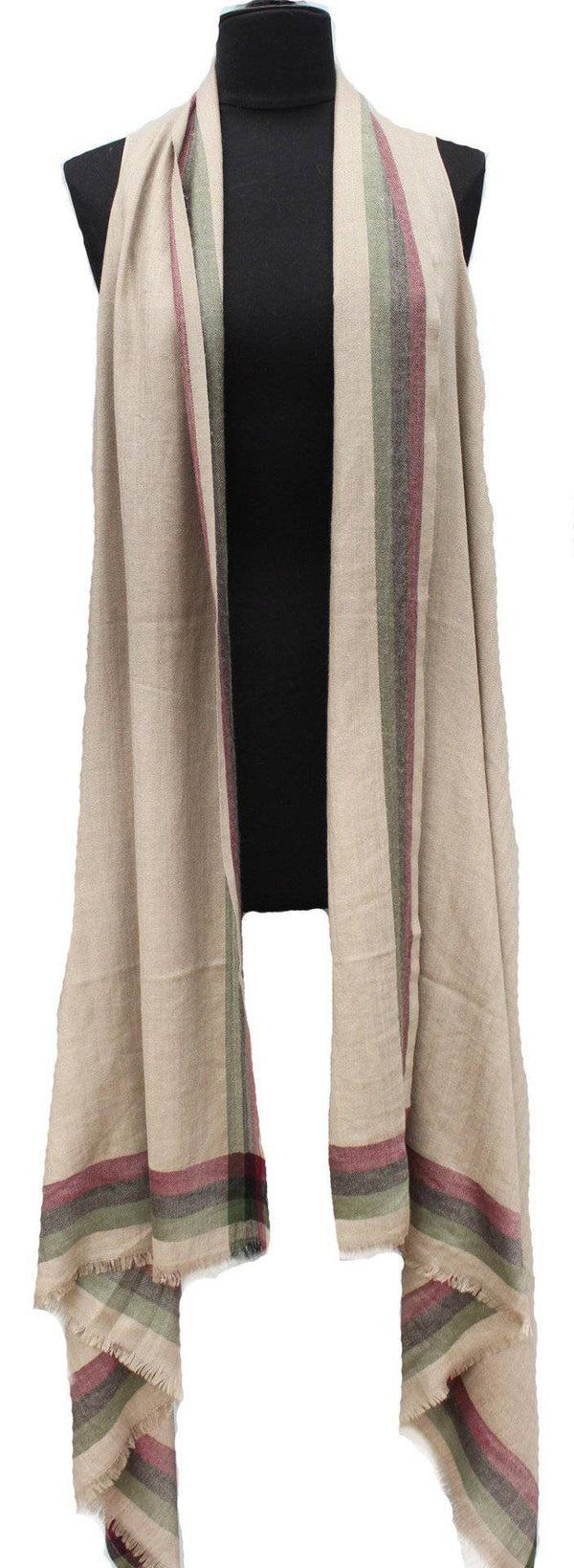 La Fiorentina Oversized Vest/Oblong Scarf - Camel