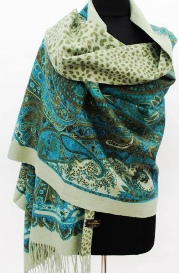 La Fiorentina Paisley Animal Print Reversible Wrap