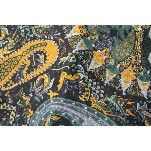 La Fiorentina Paisley Map Infinity Scarf - Grey