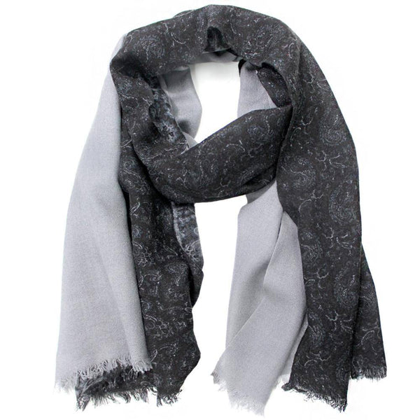 la fiorentina Paisley Print Scarf - Black Combo