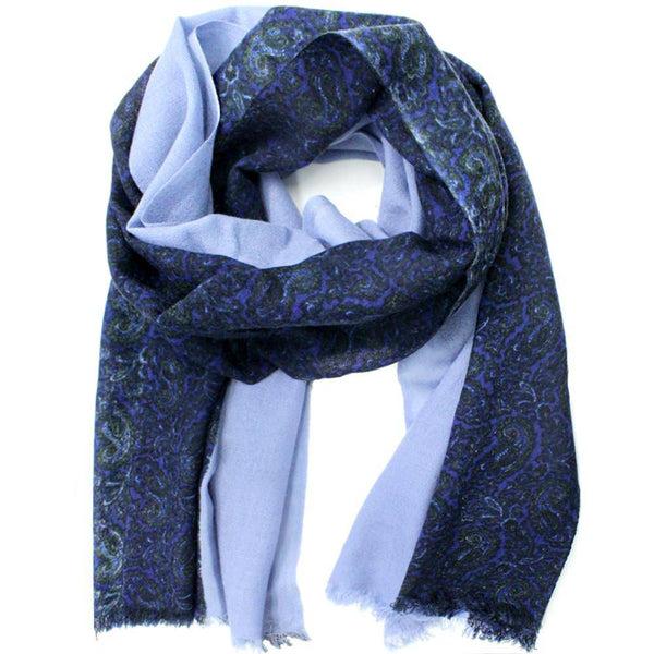 la fiorentina Paisley Print Scarf - Blue Combo