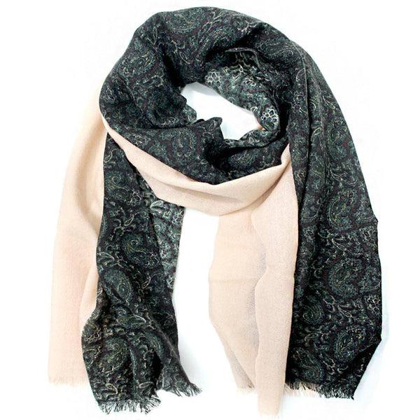 la fiorentina Paisley Print Scarf - Brown Combo