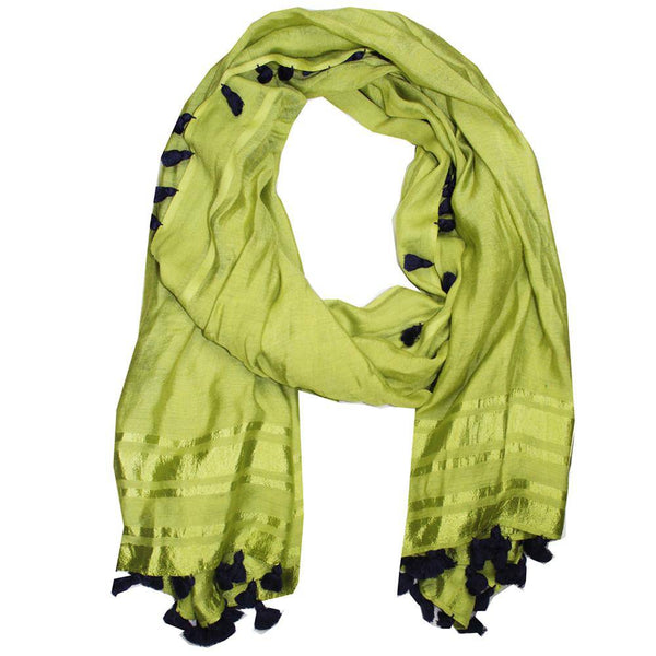 la fiorentina Pom Pom Scarf - Lime