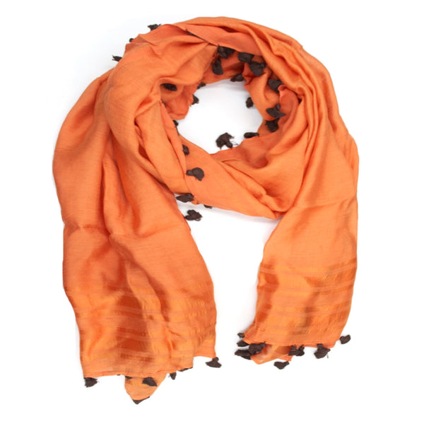 la fiorentina Pom Pom Scarf - Orange