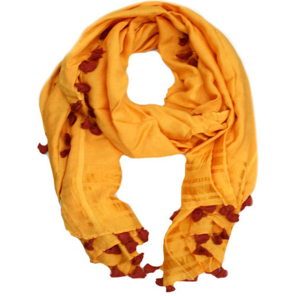 la fiorentina Pom Pom Scarf - Yellow