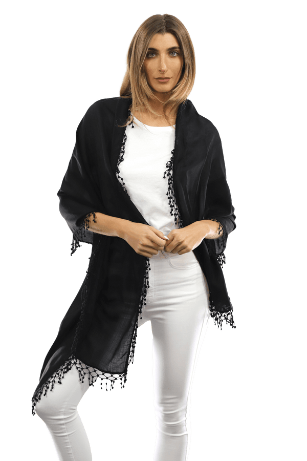 La Fiorentina Pom Pom Wool/Silk Scarf