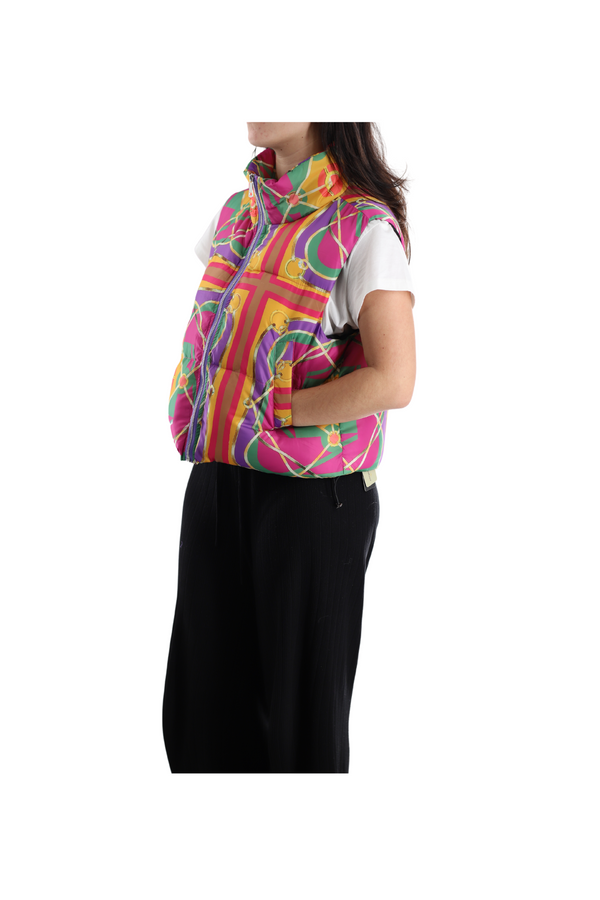 La Fiorentina Printed Puffer Vest