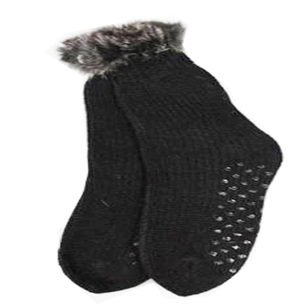 la fiorentina Rabbit Trim Slipper Socks-Purple