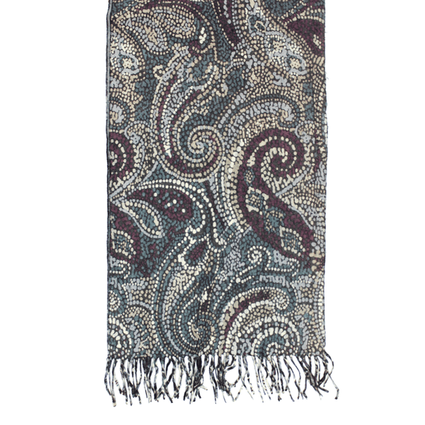 La Fiorentina Reversible Wool Muffler - Blue/Purple