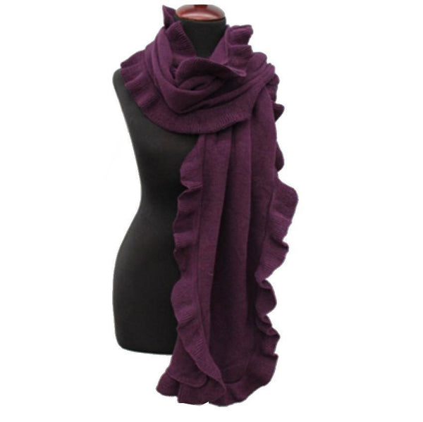 la fiorentina Ruffled Muffler-Dark Raisin