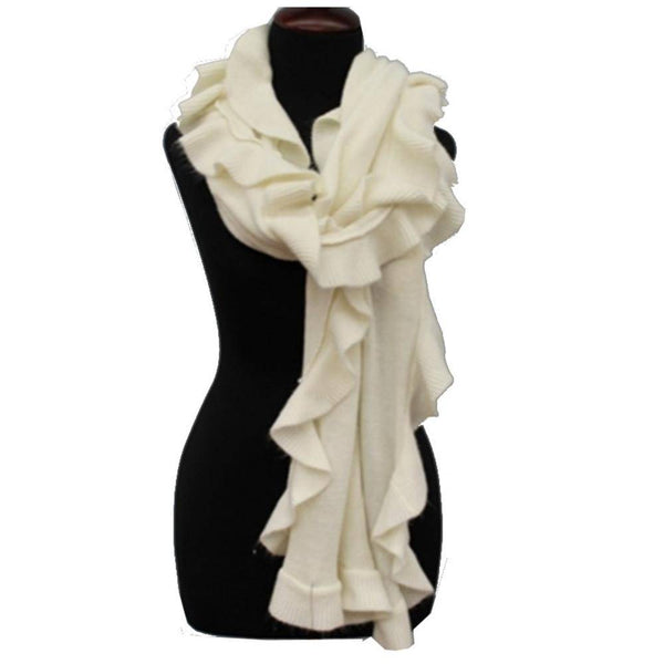 la fiorentina Ruffled Muffler-Ivory