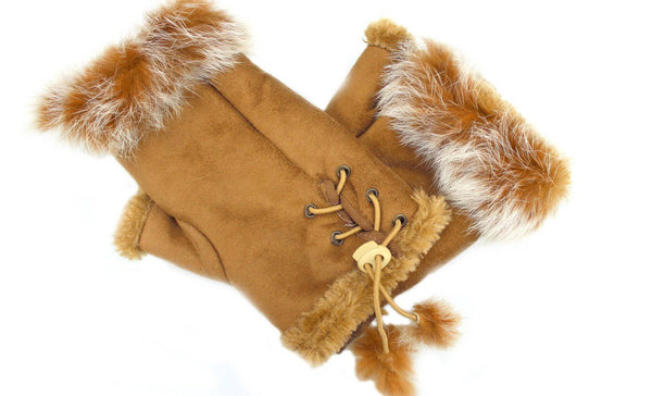 La Fiorentina Sheep Skin Hand Gloves-Camel