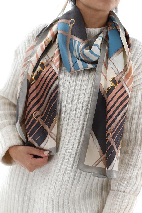 La Fiorentina Silk Soft Satin Print Scarf
