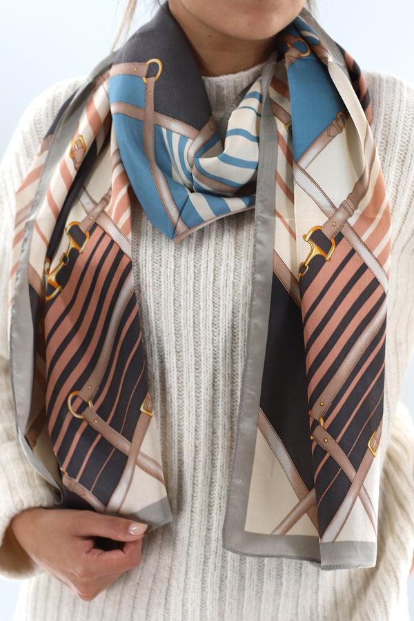 la fiorentina Silk Soft Satin Print Scarf