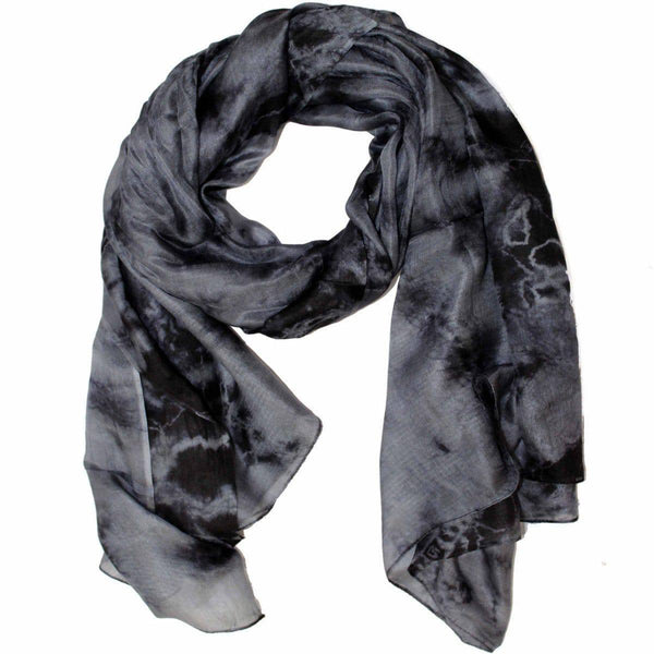 la fiorentina Silk Tie Dye Scarf-Black
