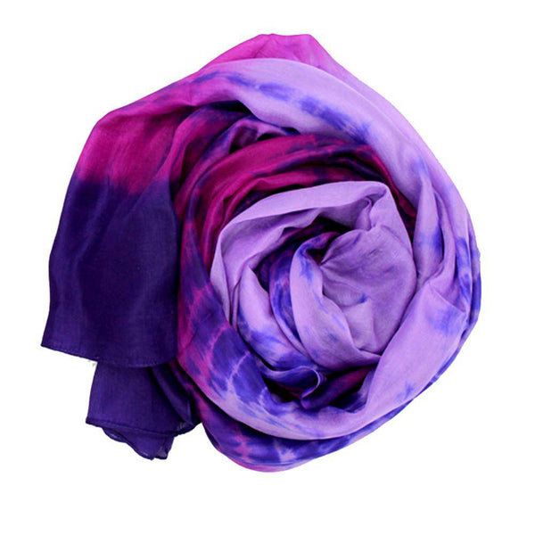 La Fiorentina Silk Tie Dye Scarf - Pink Combo