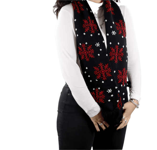 la fiorentina Snowflake Print Scarf - Red