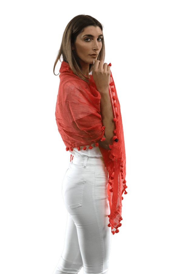 La Fiorentina Solid Fringe Scarf